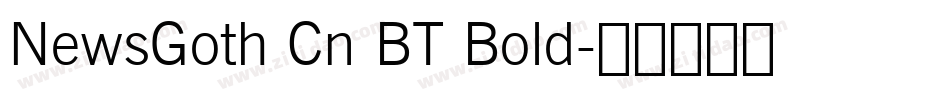 NewsGoth Cn BT Bold字体转换